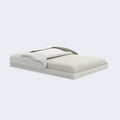 Ultra-thin memory foam pillow by South Bay featuring a removable, washable white zippered cover.
