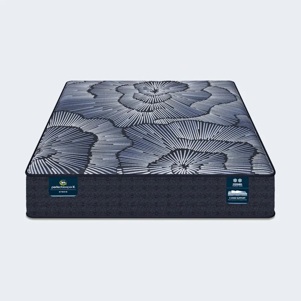 Front view of the 13 Inch Serta Perfect Sleeper X Kendall Medium Hybrid Mattress for balanced support.
