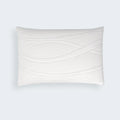 Top-down view of the Essentials Memory Foam Blend Pillow by South Bay with a soft, patterned orthopedic cover.
