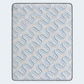 Overhead view of the Ashley Elite Springs 14-inch firm mattress featuring a breathable quilted surface with a textured wave pattern.
