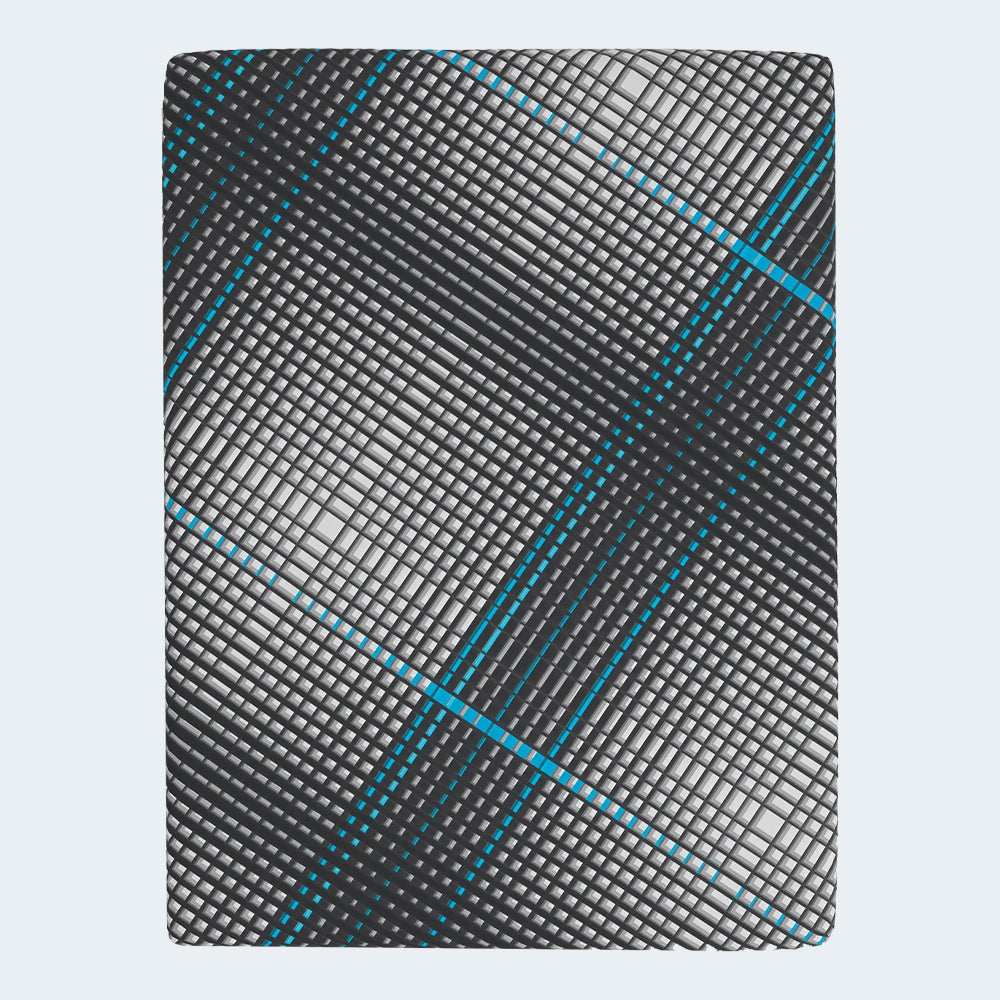 Overhead view of the Millennium 2.0 Mattress surface showing the cooling geometric fabric and plush quilted texture.
