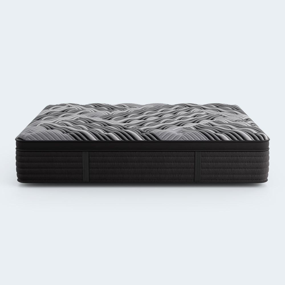 Direct side profile of the 15" Dreamstage 2.0 Calm Quilted Mattress illustrating the premium thickness and reinforced edge support for long-lasting durability.
