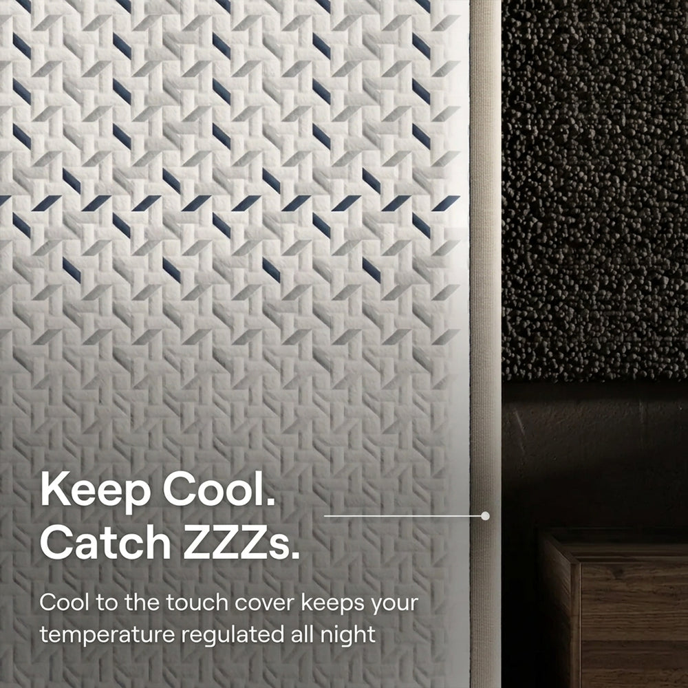 Macro close-up of the Nectar Ultra cool-to-the-touch mattress cover designed for temperature regulation and breathable airflow.
