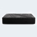  Side view of the Black Diamond Hybrid 15" Mattress highlighting the 15-inch height and handles.