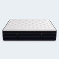 Front view of the 14.5 inch Aspen Cool Latex Hybrid Mattress with a white tufted EuroTop cover.