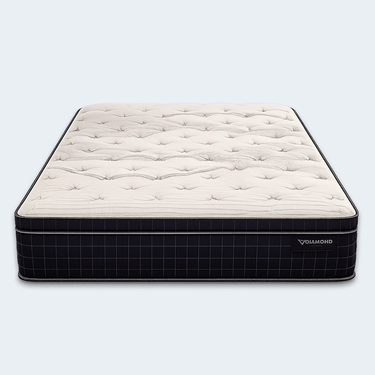 Front view of the Brighton Copper Euro Top Mattress highlighting the plush 12.5-inch hybrid profile.