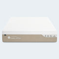 Front view of the 12 inch plush memory foam mattress highlighting the sleek two-tone finish and durable foam base.