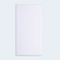 Top view of the Basic Kids Mattress Protector displaying the smooth, clean white surface and rectangular shape.