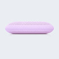  Side view of the breathable Malouf lavender pillow showing zoned technology for superior sleep comfort.
