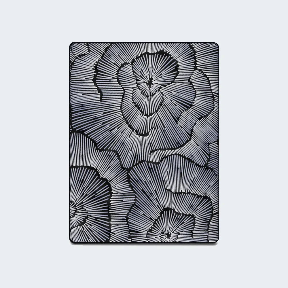 Overhead view of the floral patterned quilted surface on the Serta Lexton hybrid pillow top mattress.
