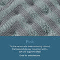 Soft plush surface of a Simmons Beautyrest mattress, providing contouring comfort ideal for side sleepers.
