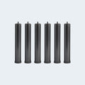 Set of six durable black cylindrical support legs for the Weekender 50 Series adjustable bed foundation.
