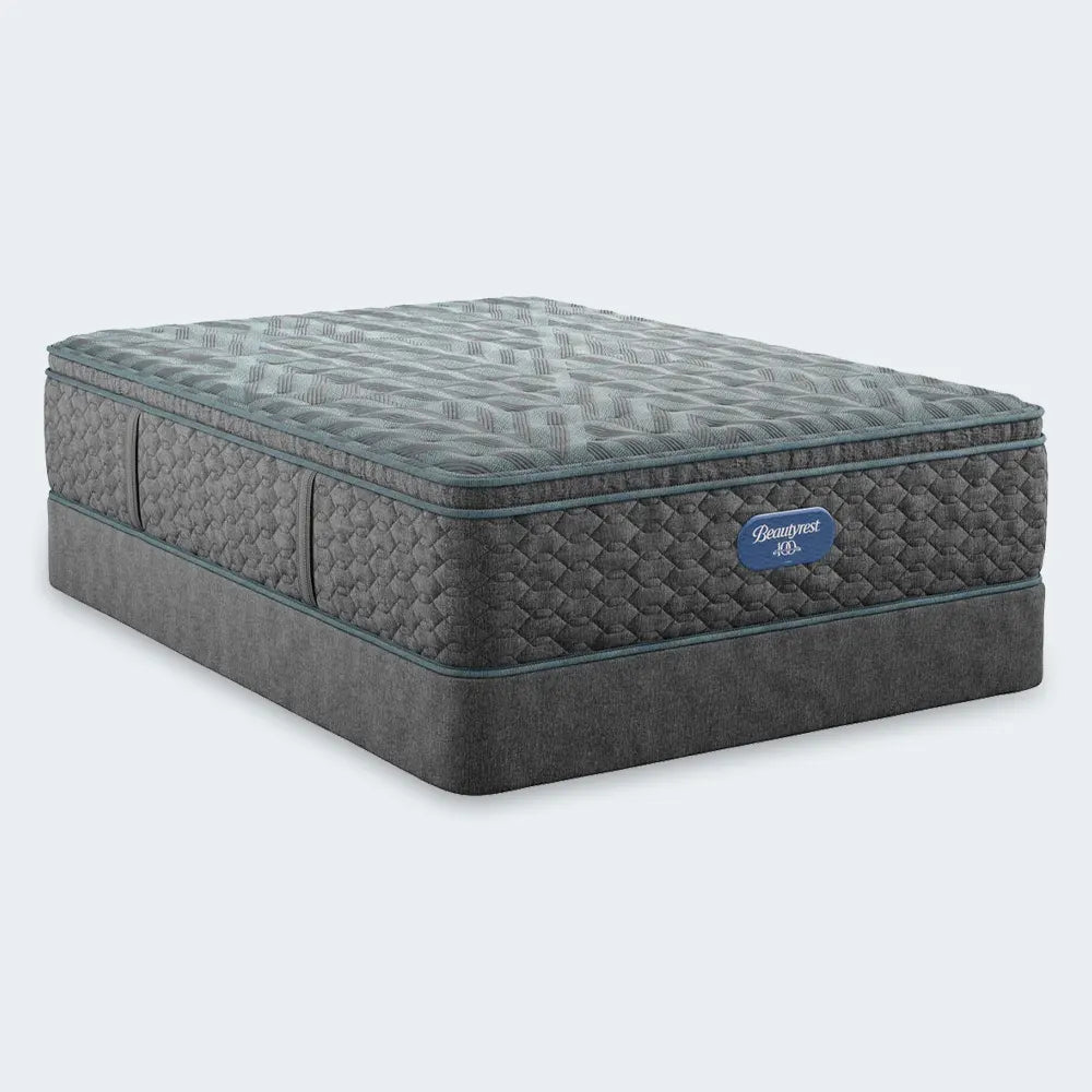 Simmons Beautyrest Core 14.25" Mattress and matching foundation set for extra support and height.
