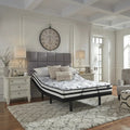 Chime 8 inch firm mattress on an adjustable base for personalized comfort and back support.
