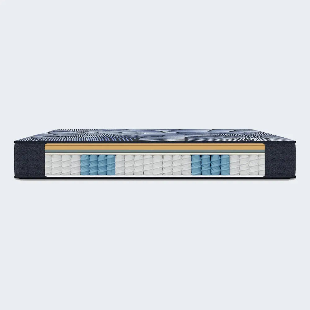 Internal cutaway showing support coils and foam layers in the Serta Perfect Sleeper X Kendall Mattress.