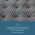 Close-up of Beautyrest Level Two Plush mattress fabric, ideal for side sleepers needing contouring comfort.
