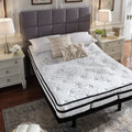 Top-down view of the Chime 10 inch medium mattress on an adjustable bed for premium comfort.
