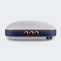 Detailed view of Air-X ventilation ports on the blue mesh gusset of a BEDGEAR Cosmo cooling pillow.