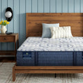Front view of the Serta Kensington 13 Inch Medium Hybrid Mattress for balanced comfort.
