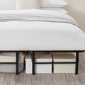 SleepTone platform bed base featuring generous underbed storage space for organizational baskets and boxes.
