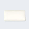 Flat white low profile pillow by South Bay, designed to provide a firm yet soft sleeping surface.
