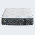 Serta Perfect Sleeper Cascade Bluff Hybrid Firm 14.5 Inch Mattress featuring a stylish geometric quilted border.

