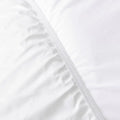 Durable elastic skirt on a Malouf Prime Mattress Protector ensuring a secure fit on deep mattresses.
