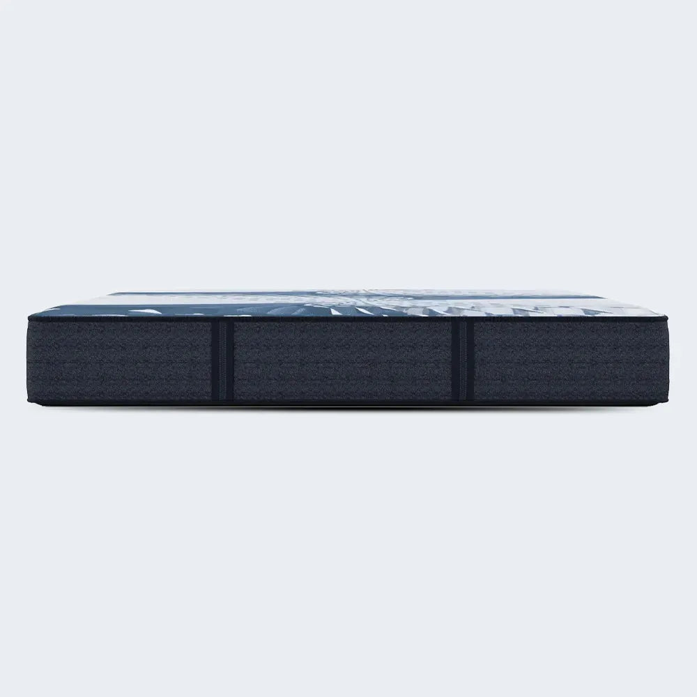 Side profile of a 12 inch Serta iComfort Aveda plush mattress showing depth and edge support.
