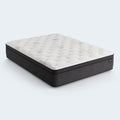 High-angle perspective of the 14-inch Dreamstage 2.0 Gilded Quilted mattress highlighting the deep luxury profile and breathable geometric quilting patterns.
