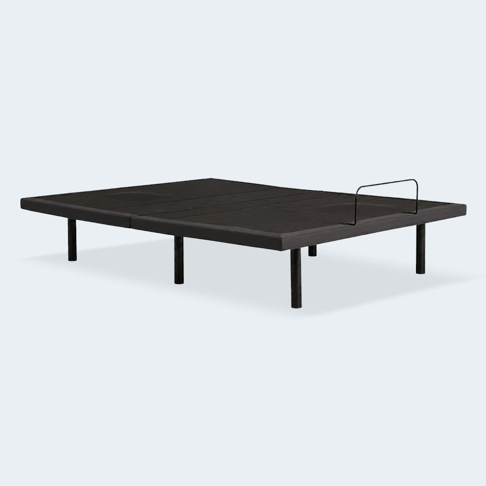 Side profile of the Baselogic Gold adjustable foundation demonstrating ergonomic elevation for better sleep.
