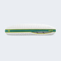 Side view of BEDGEAR Astro Kids Pillow showing the removable zippered cover and green ventilated gusset.
