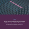 Detailed view of Beautyrest Hybrid firm mattress texture, ideal for back and stomach sleepers.
