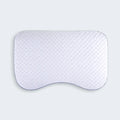 Top-down view of the crescent-shaped BEDGEAR Balance Cuddle Curve pillow for optimal neck support.