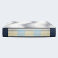 Top view close-up of the breathable geometric quilted cooling cover on a Serta iComfortPRO mattress