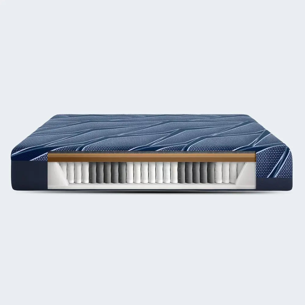 Top-down view of the breathable moisture-wicking cooling fabric on a Serta iSeries NXG 2500 mattress.

