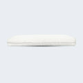 Side view of an ultra-slim low profile pillow, ideal for stomach sleepers to prevent neck strain.
