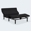 SBKDL2 zero-clearance adjustable base with premium charcoal upholstery, featuring independent motorized head and foot articulation.
