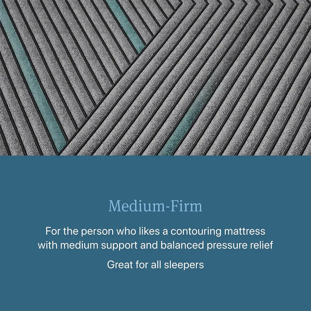 Close-up of Simmons Beautyrest Hybrid medium firm texture for balanced pressure relief.
