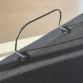 Durable metal mattress retainer bar at the foot of the Customatic Dreamsense The Harmony adjustable foundation.
