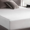 Weekender Jersey Mattress Protector showing a secure deep pocket fit for mattresses up to 18 inches.
