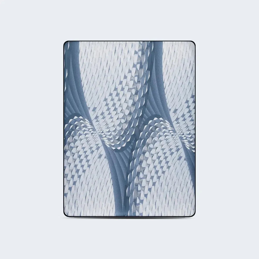 Top-down view of the cooling pattern on a Serta iComfort Aspire smooth medium tight top mattress.
