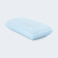  Light blue Malouf Zoned Gel Infused Dough memory foam pillow core with cooling ventilation for side and back sleepers.