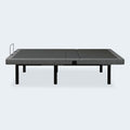 Side profile of the iDealBed Smart 4i wireless adjustable bed base in the flat position showing the heavy-duty steel frame and legs.
