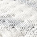 Close-up of the breathable geometric quilted pattern on a Serta iComfortPRO Dartmouth mattress.
