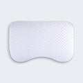 Top-down view of the BEDGEAR Balance Cuddle Curve pillow with an ergonomic crescent shape for neck support.