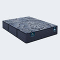 Profile view of the 13.75 inch Serta Excelled Extra Firm Hybrid mattress highlighting supportive side panels.
