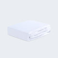 White BEDGEAR Dri-Tec performance crib sheet, moisture-wicking bedding for comfortable baby sleep.
