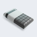 Prestige Support graphite foam pillow with a washable padded cover for enhanced comfort and hygiene.
