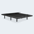 High-angle perspective view of the iDealBed Smart 7i custom adjustable bed base in a neutral flat position.
