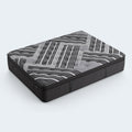 Side-angle view of the Diamond Mattress Dreamstage 2.0 Calm Quilted 15-inch luxury mattress featuring a thick quilted wave-pattern cooling cover.

